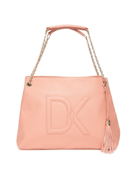 

Diana Korr Peach-Coloured Solid Shoulder Bag
