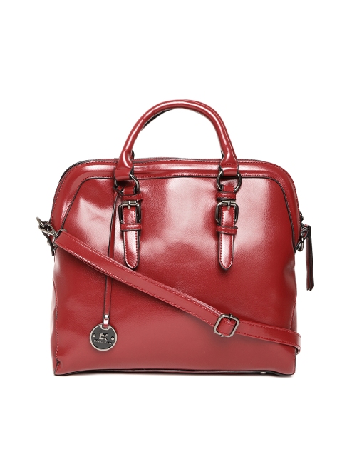 

Diana Korr Red Solid Handheld Bag with Sling Strap