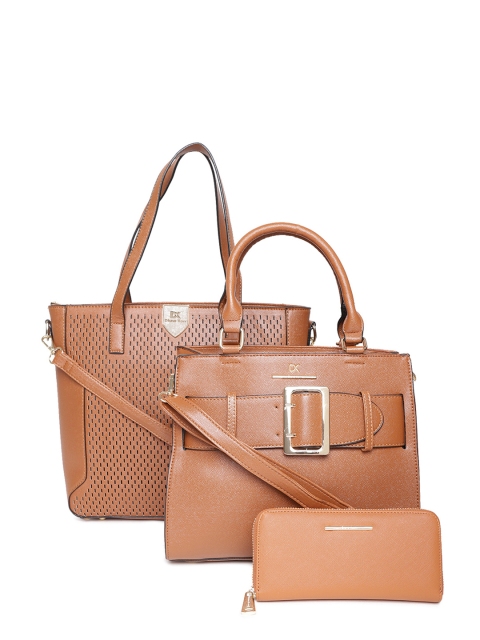 

Diana Korr Set of 2 Tan Brown Handbags & Wallet