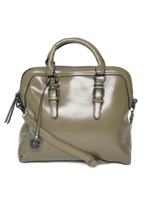 

Diana Korr Olive Green Solid Handheld Bag with Sling Strap
