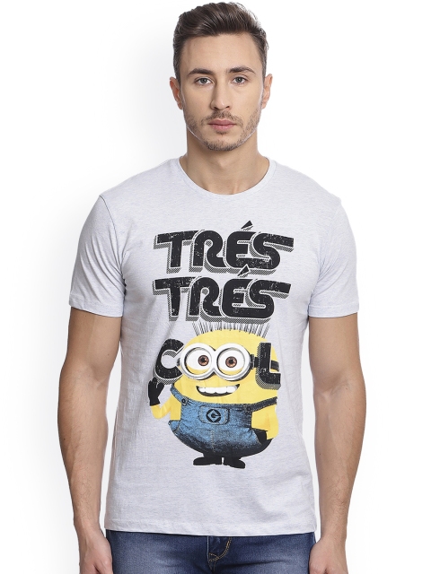 

Free Authority Men White Minions Printed T-shirt