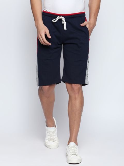 

FiTZ Men Navy Blue Solid Regular Fit Sports Shorts