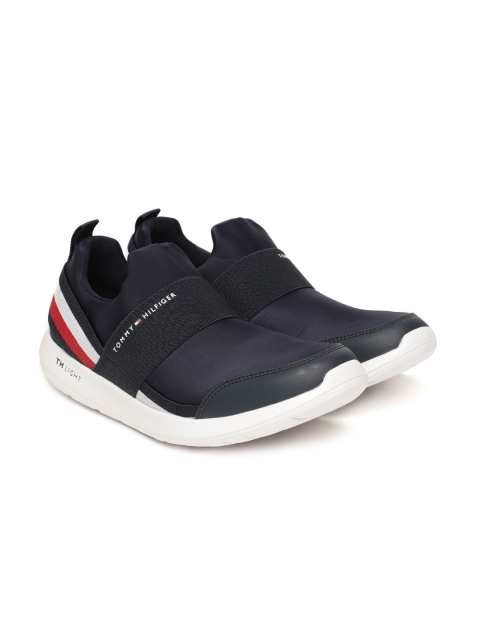 

Tommy Hilfiger Men Navy Blue TECHNICAL ELASTIC Slip-On Sneakers