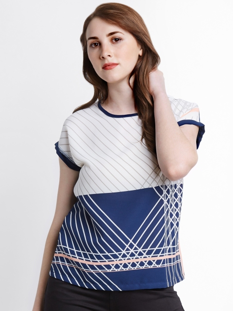 

Annabelle by Pantaloons Women Navy Blue Printed Top