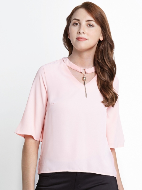 

Annabelle by Pantaloons Women Pink Solid Top