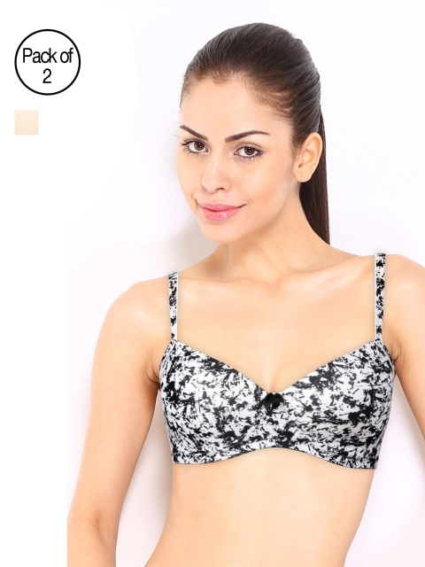 

Ginger by Lifestyle Pack Of 2 Medium-Coverage T-Shirt Bra GNL-BCPAD-SP02, Peach