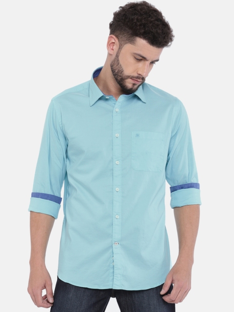 

Raymond Men Green Slim Fit Solid Casual Shirt