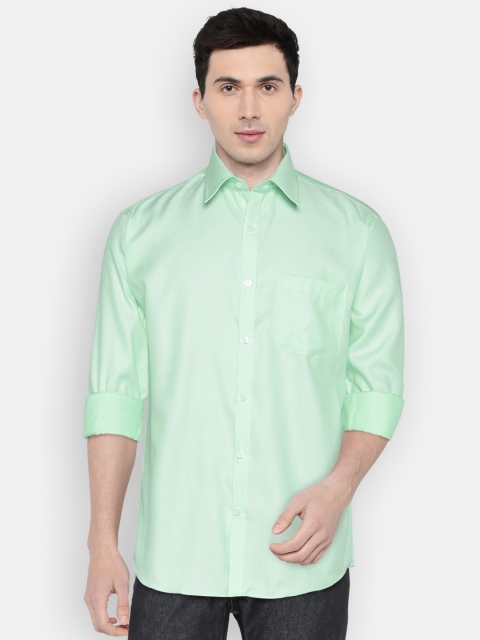 

Park Avenue Men Green Slim Fit Self-Design Formal Shirt