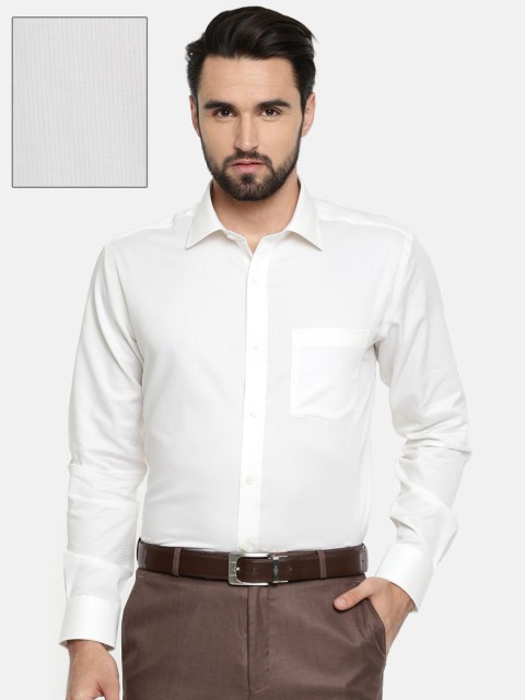

Park Avenue Men Yellow Regular Fit Checked Formal Shirt