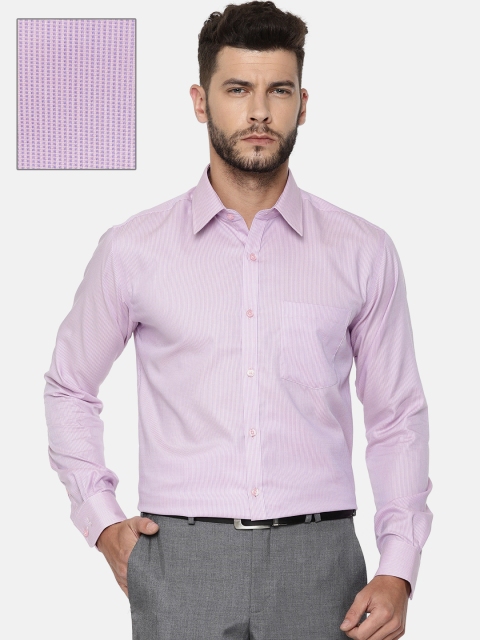 

Park Avenue Men Pink & Purple Slim Fit Self Design Casual Shirt
