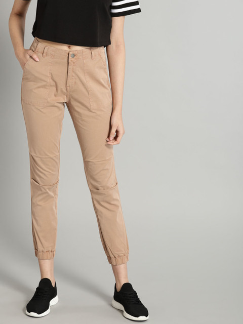 

Roadster Women Brown Regular Fit Solid Joggers