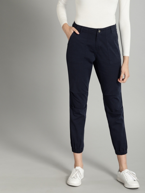 

Roadster Women Navy Blue Regular Fit Solid Joggers