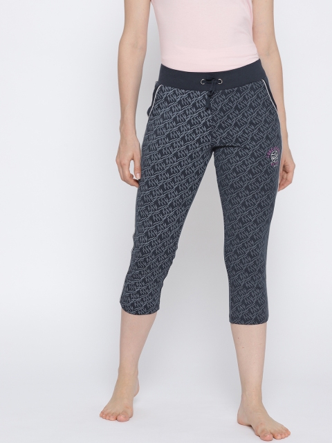 

MADAME M SECRET Women Navy Blue Printed Regular Fit Lounge Capris S8S29023 026