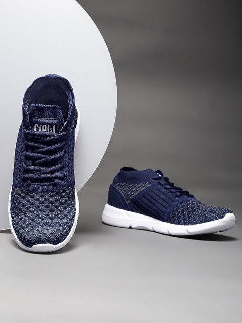 

Crew STREET Men Navy Blue Running Shoes