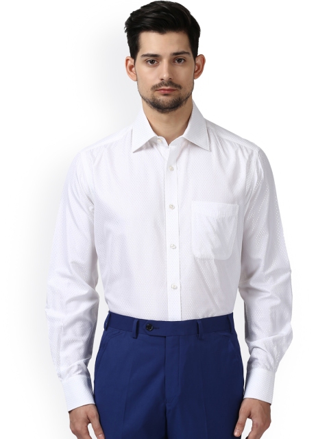 

Park Avenue Men White Regular Fit Self Design Formal Shirt