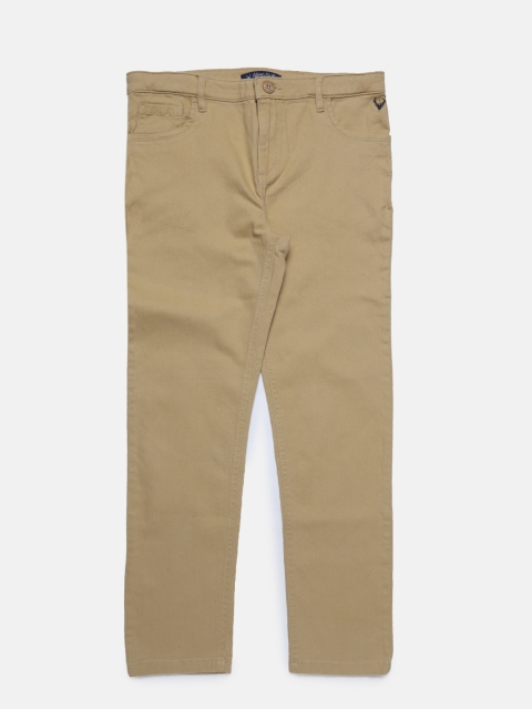 

Allen Solly Junior Boys Khaki Slim Fit Solid Regular Trousers