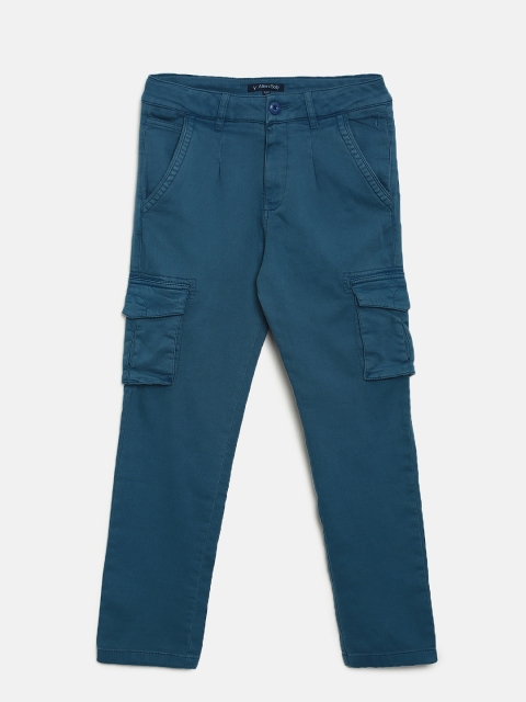 

Allen Solly Junior Boys Teal Slim Fit Solid Cargos