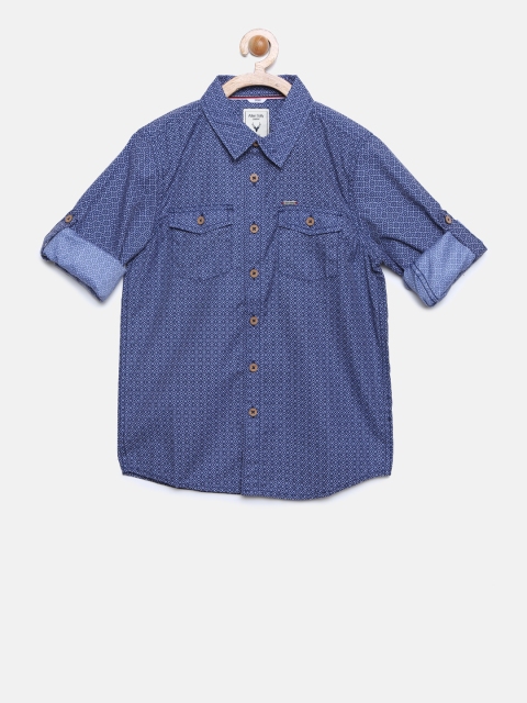 

Allen Solly Junior Boys Blue Regular Fit Printed Casual Shirt