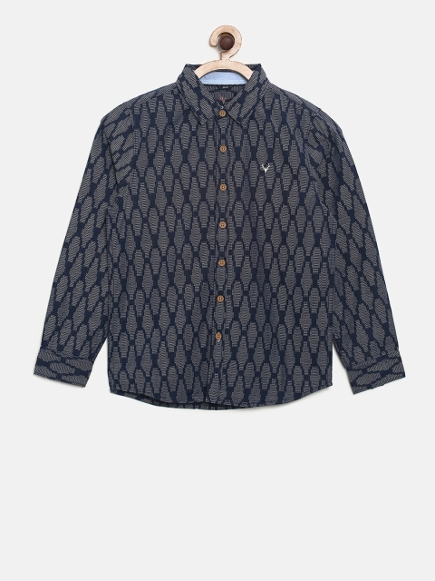 

Allen Solly Junior Boys Navy Blue Regular Fit Printed Casual Shirt