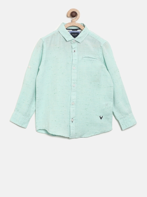 

Allen Solly Junior Boys Sea Green Regular Fit Self Design Casual Shirt