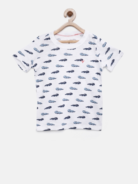 

Allen Solly Junior Boys White Printed Round Neck T-shirt