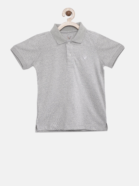 

Allen Solly Junior Boys Grey Printed Polo Collar T-shirt
