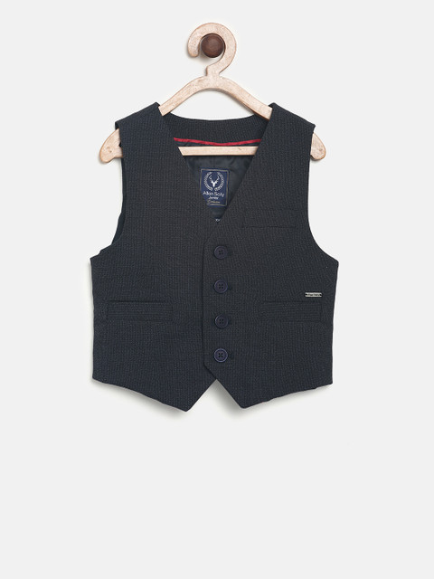 

Allen Solly Junior Boys Blue Pure Cotton Waistcoat