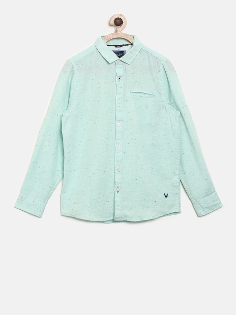

Allen Solly Junior Boys Sea Green Regular Fit Self Design Casual Shirt