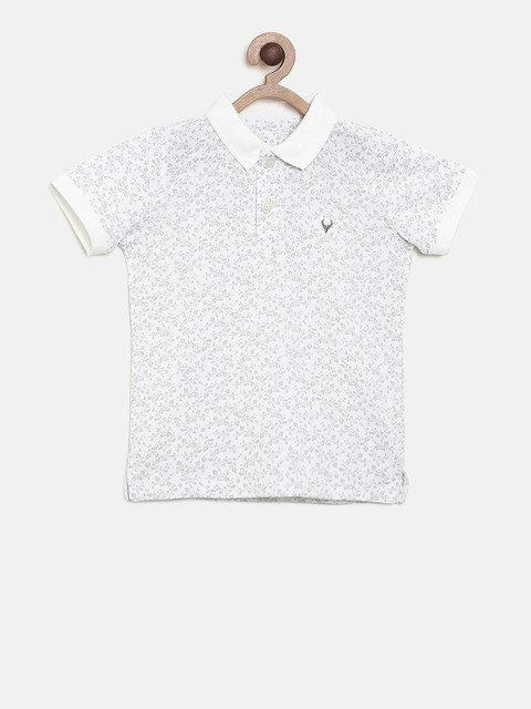 

Allen Solly Junior Boys White Printed Polo T-shirt