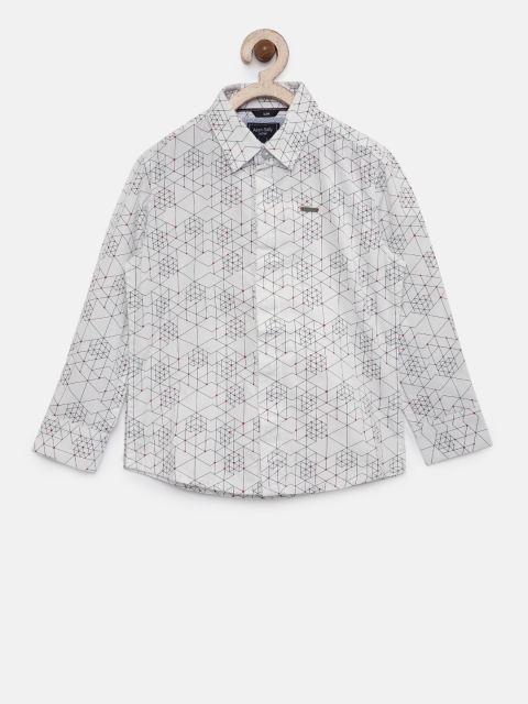 

Allen Solly Junior Boys White Regular Fit Printed Casual Shirt