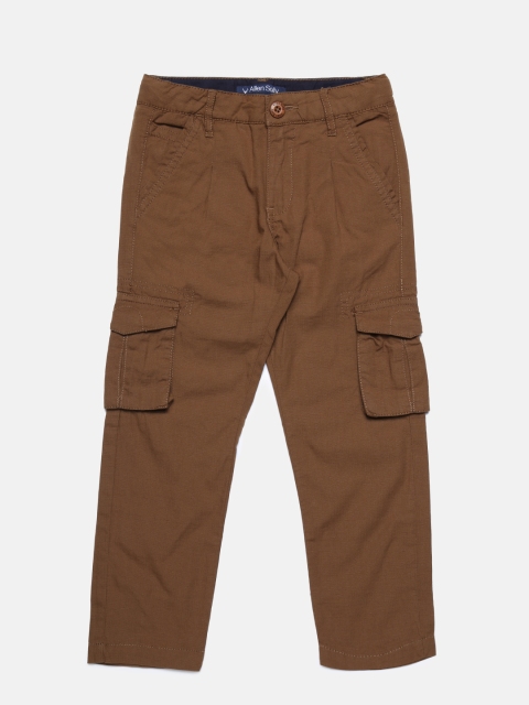 

Allen Solly Junior Boys Brown Regular Fit Solid Cargos