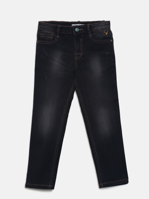 

Allen Solly Junior Boys Black Slim Fit Mid-Rise Clean Look Jeans