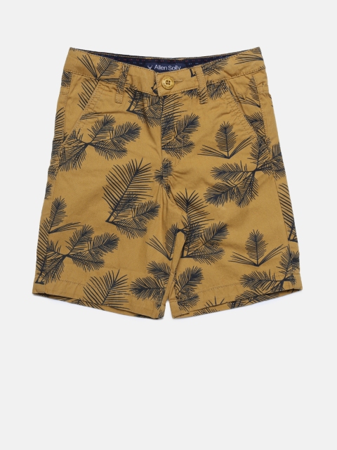 

Allen Solly Junior Boys Brown & Navy Blue Printed Regular Fit Regular Shorts