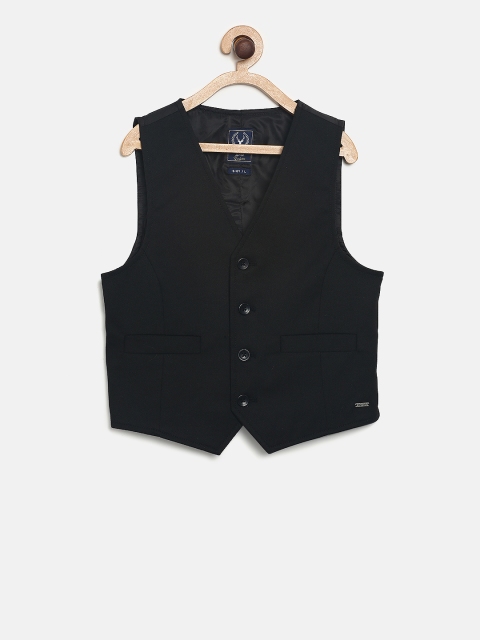 

Allen Solly Junior Boys Black Solid Ultra Fit Waistcoat