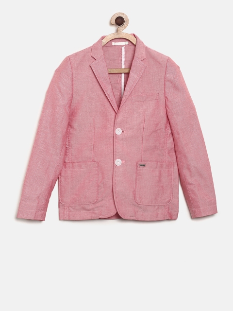 

Allen Solly Junior Boys Pink Regular Fit Single-Breasted Formal Blazer