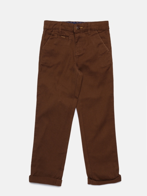 

Allen Solly Junior Boys Brown Regular Fit Solid Regular Trousers