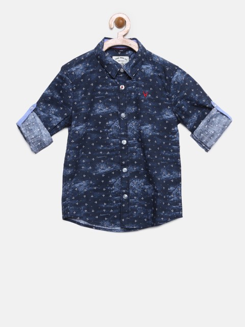 

Allen Solly Junior Boys Navy Blue Regular Fit Printed Casual Shirt