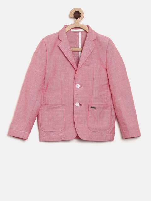 

Allen Solly Junior Boys Pink Regular Fit Single-Breasted Formal Blazer