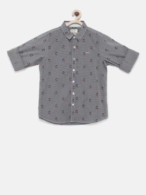 

Allen Solly Junior Boys White & Black Regular Fit Printed Casual Shirt