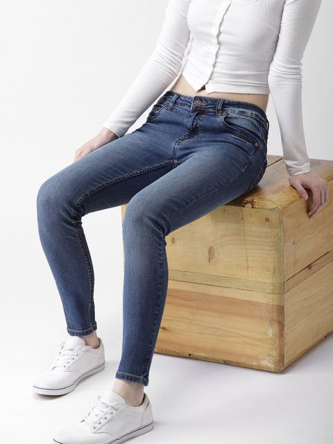 

Harvard Women Blue Skinny Fit Mid-Rise Clean Look Stretchable Jeans