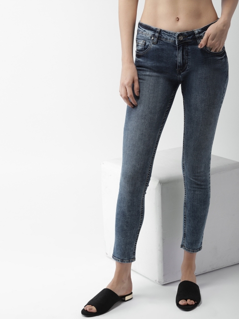 

Mast & Harbour Women Blue Skinny Fit Mid-Rise Clean Look Stretchable Jeans