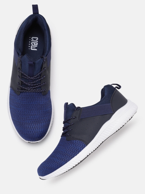 

Crew STREET Men Navy Blue Solid Running Shoes