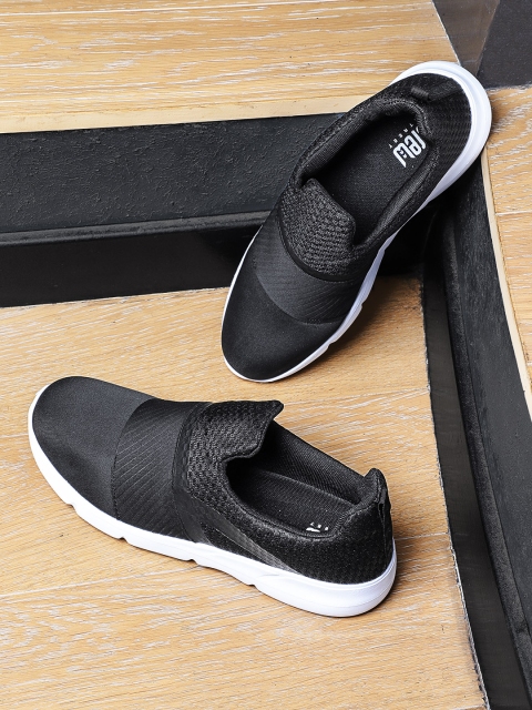 

Crew STREET Men Black Slip-On Sneakers