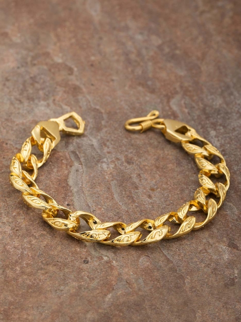 

Dare by Voylla Gold-Toned Brass Gold-Plated Handcrafted Link Bracelet