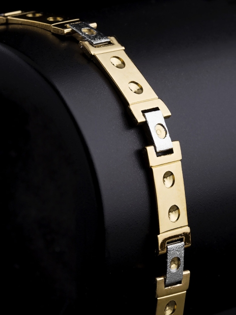

Dare by Voylla Gold-Toned Brass Gold-Plated Handcrafted Link Bracelet