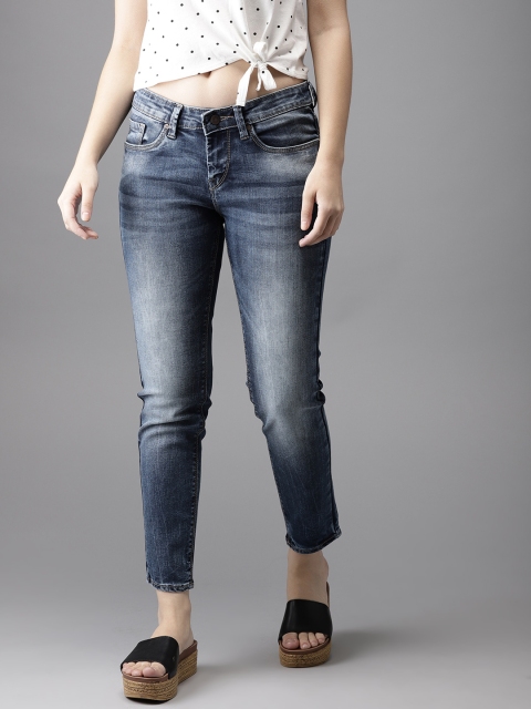 

HERE&NOW Women Blue Skinny Fit Mid-Rise Clean Look Stretchable Jeans
