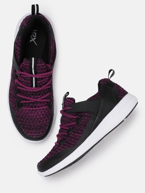 

HRX by Hrithik Roshan Women Black & Pink Ultra Knit Running Shoes
