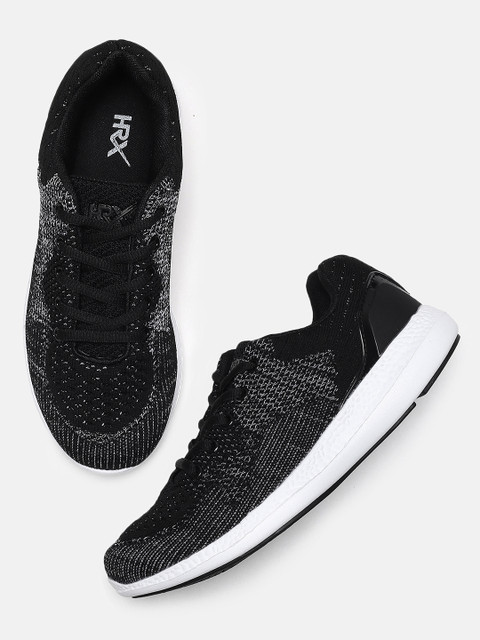 

HRX by Hrithik Roshan Women Black Textured Ultra Knit Series Running Shoes