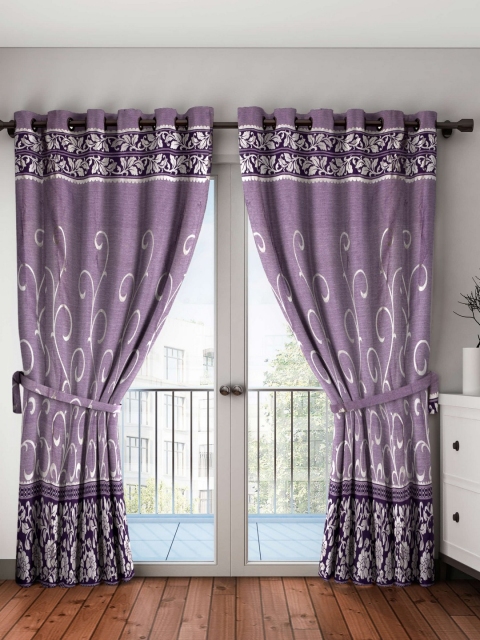 

Bianca Purple Print Door Curtain
