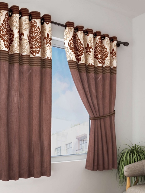 

BIANCA Brown Single Window Curtain, Coffee brown
